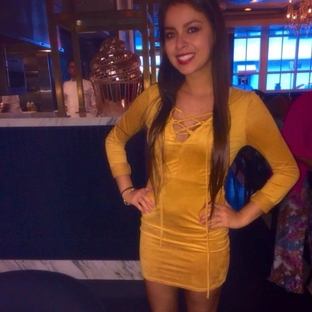 Boutique Long Sleeve Tie-Up Dress